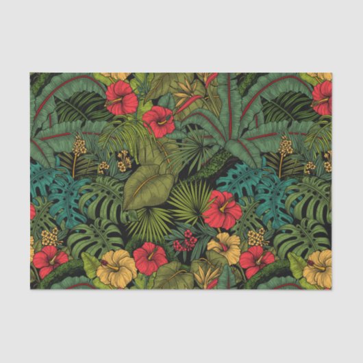 Papier Mousseline Jardin tropical (Recto)