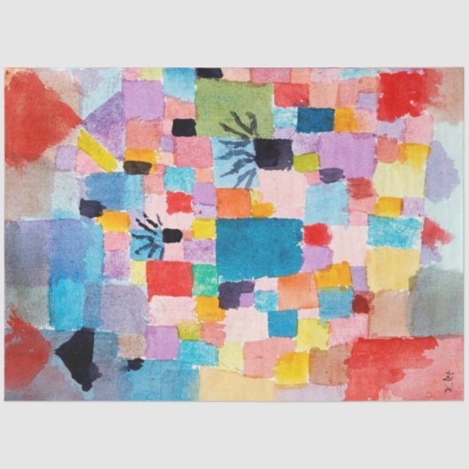 Papier Mousseline Jardin tunisien, Klee (Recto)