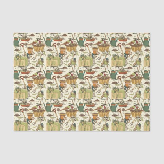 Papier Mousseline Jardin vintage (Recto)