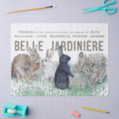 Papier Mousseline Jardin Vintage Lapin Rabbit Découpage Fleur (Artisanat)