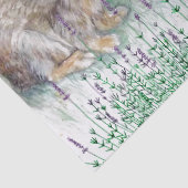 Papier Mousseline Jardin Vintage Lapin Rabbit Découpage Fleur (Détail)