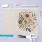 Papier Mousseline Jardin Whimsical Pressé Fleurs Mariage bohème (Artisanat)