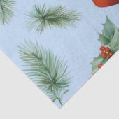 Papier Mousseline Jardins de Noël Verdure Rouge Vert Noël (Détail)