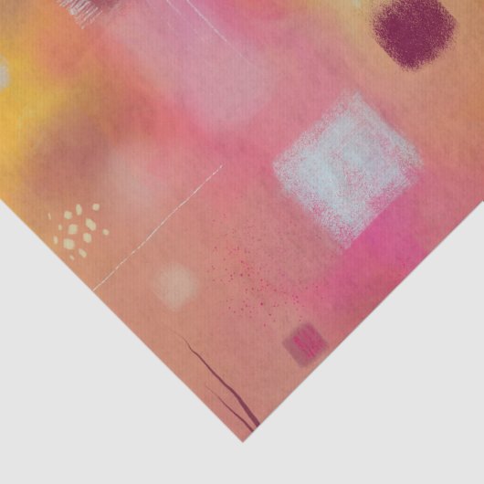 Papier Mousseline Jaune Abstrait moderne (Détail)