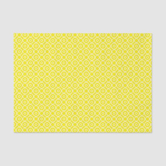 Papier Mousseline Jaune Avec Cercles Blancs (Recto)