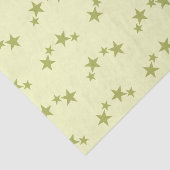 Papier Mousseline Jaune avec des étoiles vert lime (Détail)