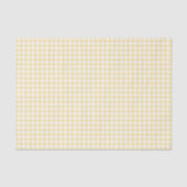 Papier Mousseline Jaune canari gingham classique (Recto)