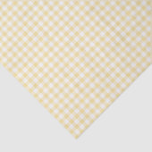 Papier Mousseline Jaune canari gingham classique (Détail)