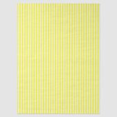 Papier Mousseline Jaune Ensoleillé et Rayures Blanches (Recto)
