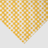 PAPIER MOUSSELINE JAUNE ET BLANC EN VICHY MOTIF PLAID (Détail)