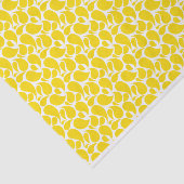 PAPIER MOUSSELINE JAUNE ET BLANC MOTIF PAISLEY (Détail)