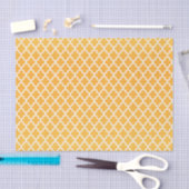 Papier Mousseline Jaune et motif d'or de Quatrefoil (Artisanat)