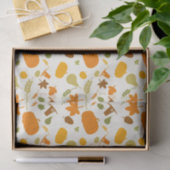 Papier Mousseline Jaune et Orange Thanksgiving Motif (Cadeau)