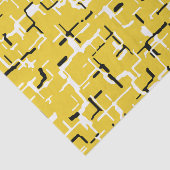 Papier Mousseline Jaune noir blanc Motif moderne (Détail)