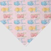 Papier Mousseline Jaune, rose, et bleu concerne des chaises (Détail)