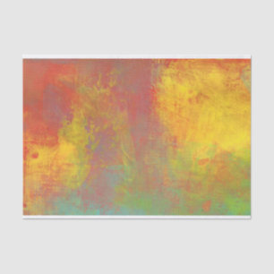 Papier Mousseline Jaune Soleil Orange Vert Rustique Grunge Abstrait