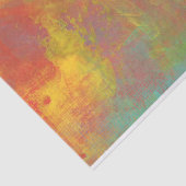 Papier Mousseline Jaune Soleil Orange Vert Rustique Grunge Abstrait (Détail)