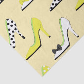 Papier Mousseline Jaune talons haute mode (Détail)