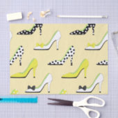 Papier Mousseline Jaune talons haute mode (Artisanat)