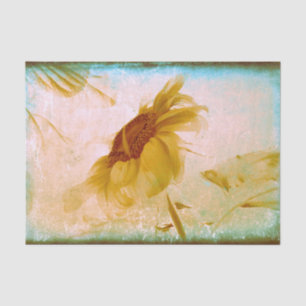 Papier Mousseline Jaune Tournesol Sépia Texture Antique Vintage