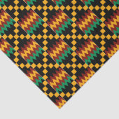 Papier Mousseline Jaune, Vert, Rouge, Noir Kwanzaa Kente Cloche (Détail)