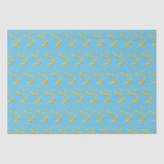 Papier Mousseline Jaune Vieux Monde Swallowtail motif papillon (Recto)