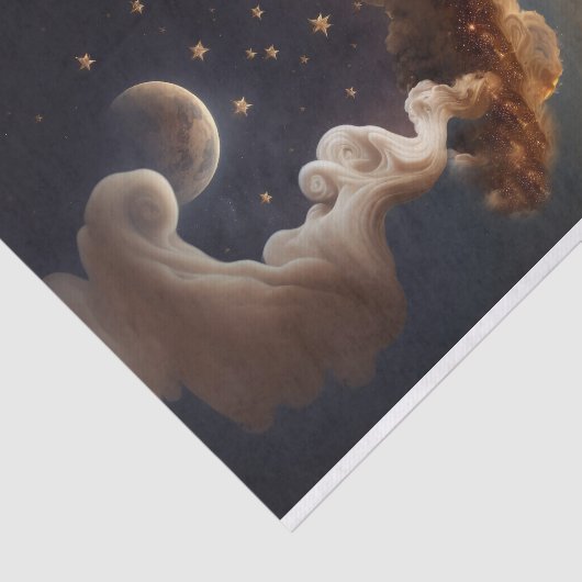 Papier Mousseline Java Univers, café céleste (Détail)