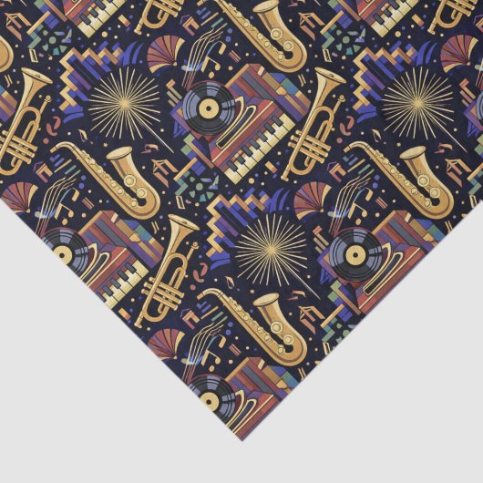 Papier Mousseline Jazz Age Celebration Pattern (Détail)