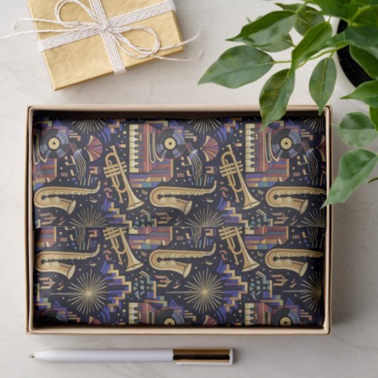 Papier Mousseline Jazz Age Celebration Pattern (Cadeau)