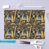 Papier Mousseline Jazz Age Music Pattern (Artisanat)