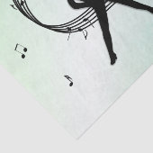 Papier Mousseline Jazz Dance Green Music (Détail)