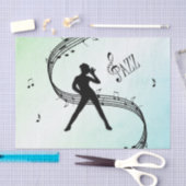 Papier Mousseline Jazz Dance Green Music (Artisanat)