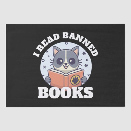 Papier Mousseline Je lis des livres interdits (Recto)