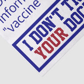 Papier Mousseline Je ne fais pas confiance à votre médecin  (Détail)