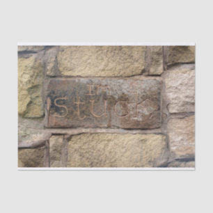 Papier Mousseline "Je suis coincé" une autre brique dans le mur