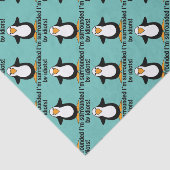 Papier Mousseline Je suis entouré par des idiots ! Pingouin drôle (Détail)