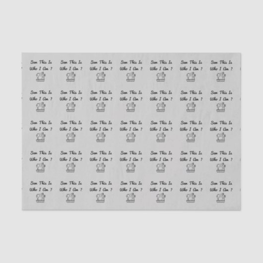 Papier Mousseline Je Suis Qui ? (Recto)