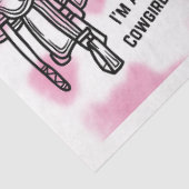 Papier Mousseline Je suis un thème de cowgirl (Détail)