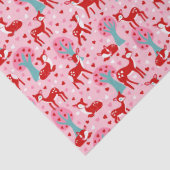 Papier Mousseline Je T'Aime Cher Valentines Day Deer Patternes (Détail)