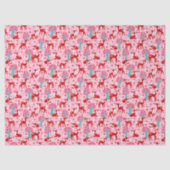 Papier Mousseline Je T'Aime Cher Valentines Day Deer Patternes (Recto)