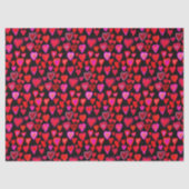 Papier Mousseline Je t'aime, motif de coeur de Noël (Recto)