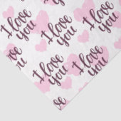 Papier Mousseline Je T'Aime Papier Tissu (Détail)