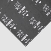 Papier Mousseline Je T'Aime Sur La Lune Et De Retour (Détail)