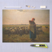 Papier Mousseline Jean-Francois Millet - Berger et troupeau 1863 (Artisanat)
