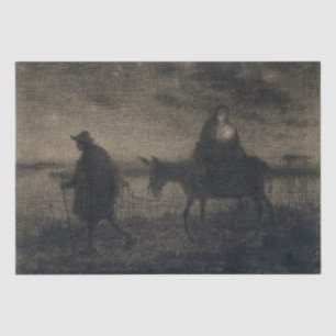 Papier Mousseline Jean-François Millet - Le Vol En Egypte