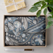 Papier Mousseline Jean pailleté Denim & Diamonds  (Cadeau)