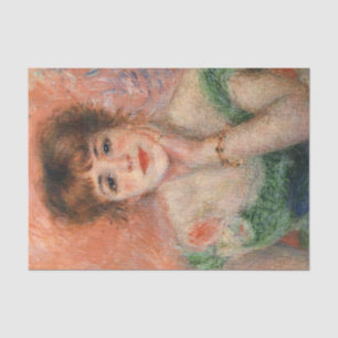 Papier Mousseline Jeanne Samary en robe basse cou (par Renoir)