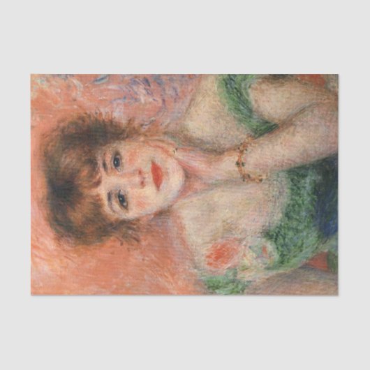 Papier Mousseline Jeanne Samary en robe basse cou (par Renoir) (Recto)