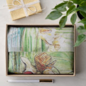 Papier Mousseline "Jeremy Fisher attrape un poisson" par Beatrix Pot (Cadeau)