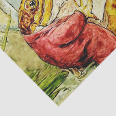 Papier Mousseline "Jeremy Fisher lit les nouvelles" par Beatrix Pott (Détail)